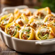 Conchiglioni Porri e Salsiccia al Forno per 4 Servings