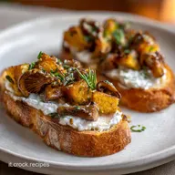 Antipasti Autunnali: Crostini con Zucca e Porcini da Chef