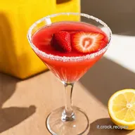 Fragola Fresca Fresh Strawberry Lemon Drop Martini Italian Style