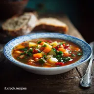 Minestrone di Verdure Ricetta Tradizionale per 4 Porzioni
