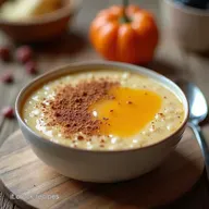 Porridge alla Vaniglia Cremoso con Mele Caramellate e Cannella