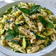 Pasta Cremosa al Limone e Menta con Zucchine