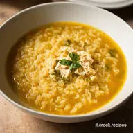 Risotto in Brodo di Coda Verona nel Piatto