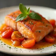 Salmone con Pomodori e Timo Ricetta Mediterranea Facile e Veloce