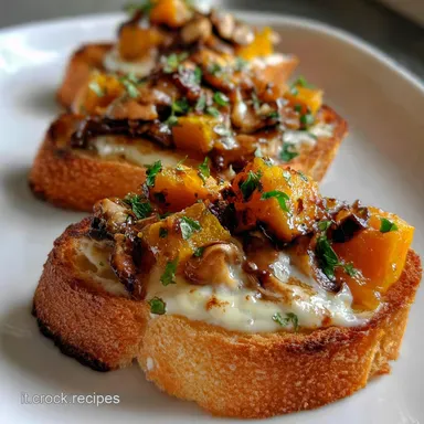 Antipasti Autunnali: Crostini con Zucca e Porcini da Chef Scheda ricetta