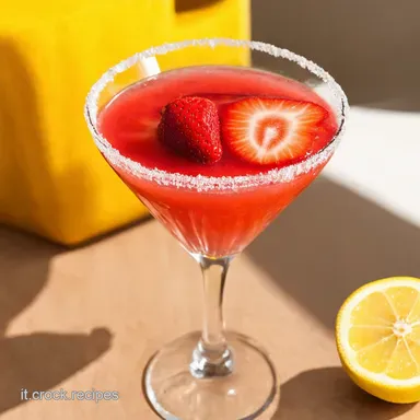 Fragola Fresca Fresh Strawberry Lemon Drop Martini Italian Style