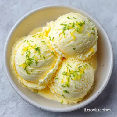 Gelato Al Limone Cremoso per 6 Persone Scheda ricetta