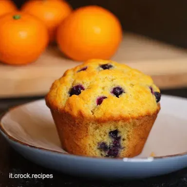 Muffin Arancia Mirtilli Soffici come una Nuvola Scheda ricetta
