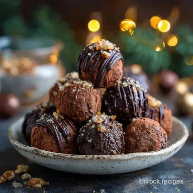 Palline di Natale: tartufi al cioccolato senza cottura pronti in 20 minuti Scheda ricetta