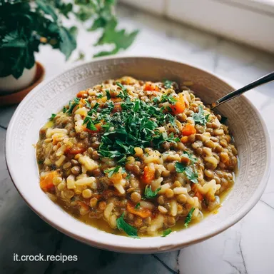 Pasta e Lenticchie Ricetta: Cremosa Cottura Lenta Scheda ricetta