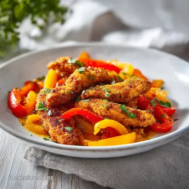 Pollo Ai Peperoni: Straccetti in Padella per 4 Porzioni Scheda ricetta