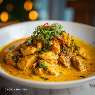 Pollo al Curry e Cocco: Ricetta Cremosa per 4 Porzioni Scheda ricetta