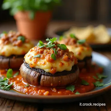 Funghi Portobello al Forno con Provola Affumicata Facili Scheda ricetta