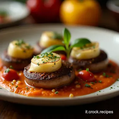 Funghi Portobello Ripieni al Forno con Salsiccia e Parmigiano Scheda ricetta