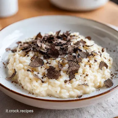Ricetta di Risotto ai Tartufi Neri per 4 Persone: Vellutato Scheda ricetta