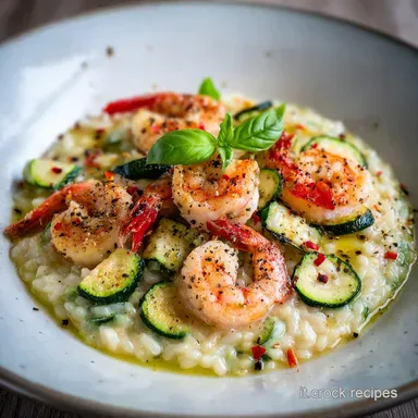 Risotto Gamberoni e Zucchine per 4 Persone Scheda ricetta