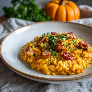Risotto Zucca e Salsiccia Cremoso per 4 Scheda ricetta