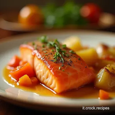 Salmone con Pomodori e Timo Ricetta Mediterranea Facile e Veloce Scheda ricetta
