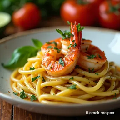 Scampi Keto con Zoodles 30 Keto Dinners Made in un Lampo Scheda ricetta