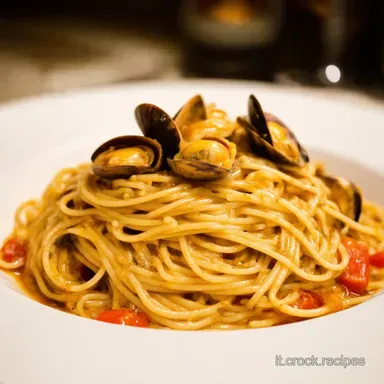 Spaghetti con Vongole e Pomodorini Un Classico Napoletano Scheda ricetta