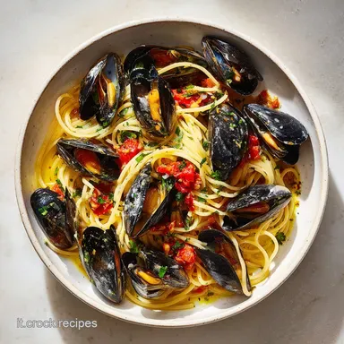 Spaghetti Con Le Cozze per 4 Persone Scheda ricetta