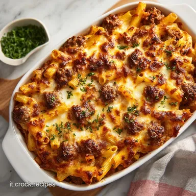 Ziti al Forno con Polpette e Ricotta Scheda ricetta