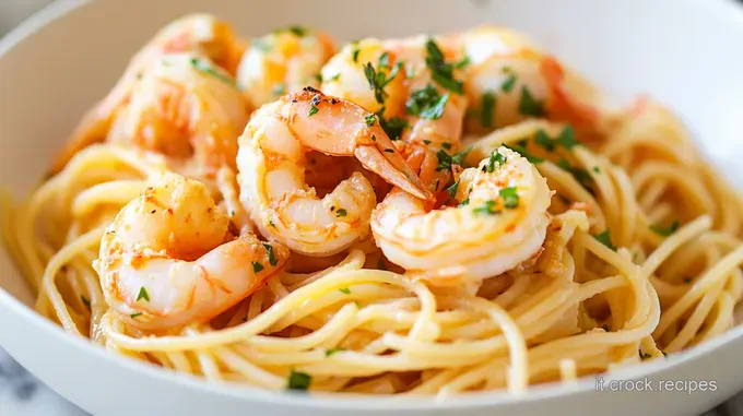 Spaghetti di Soia Agli Scampi e Verdure Croccanti