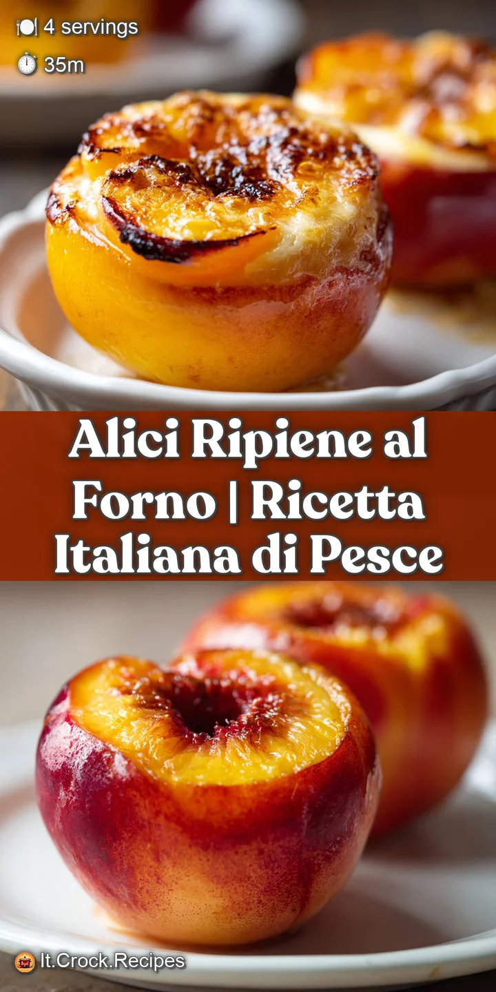 Close-up of glistening, plump alici ripieni, their golden crust hinting at the savory, herbaceous filling inside.