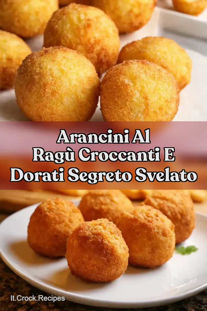 Arancini al Rag&ugrave; Croccanti e Dorati Segreto Svelato