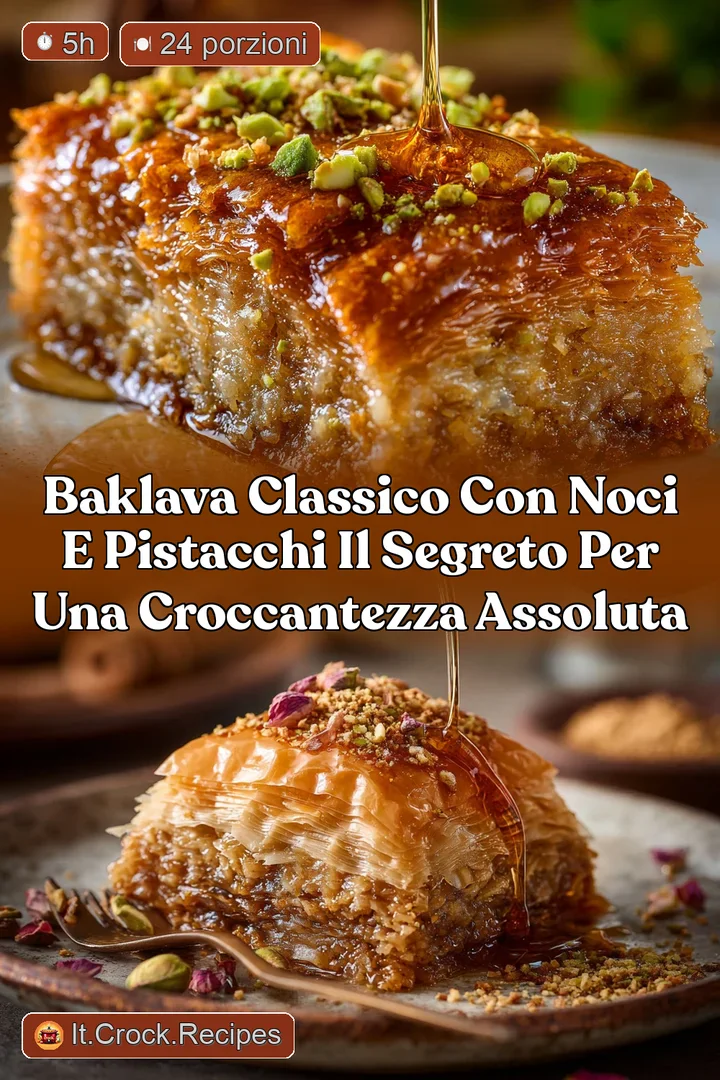 Baklava Classico con Noci e Pistacchi il segreto per una Croccantezza Assoluta