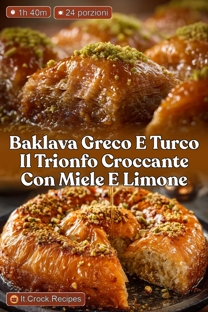Baklava Greco e Turco Il trionfo croccante con miele e limone