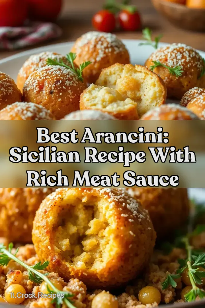 Best Arancini: Sicilian Recipe with Rich Meat Sauce