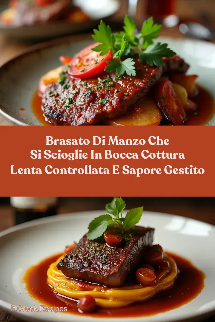 Brasato di Manzo Che si Scioglie in Bocca Cottura Lenta Controllata e Sapore Gestito