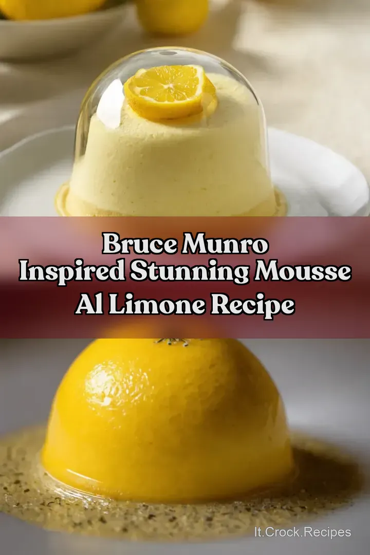 Bruce Munro Inspired Stunning Mousse al Limone Recipe