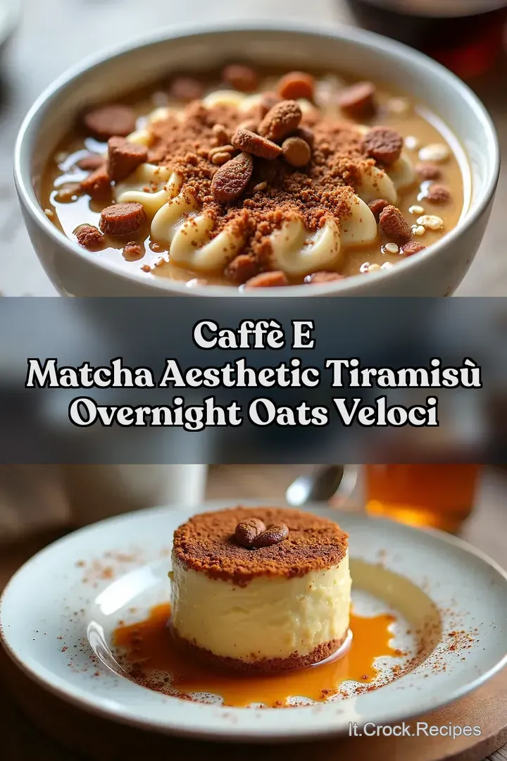 Caff&egrave; e Matcha Aesthetic Tiramis&ugrave; Overnight Oats Veloci