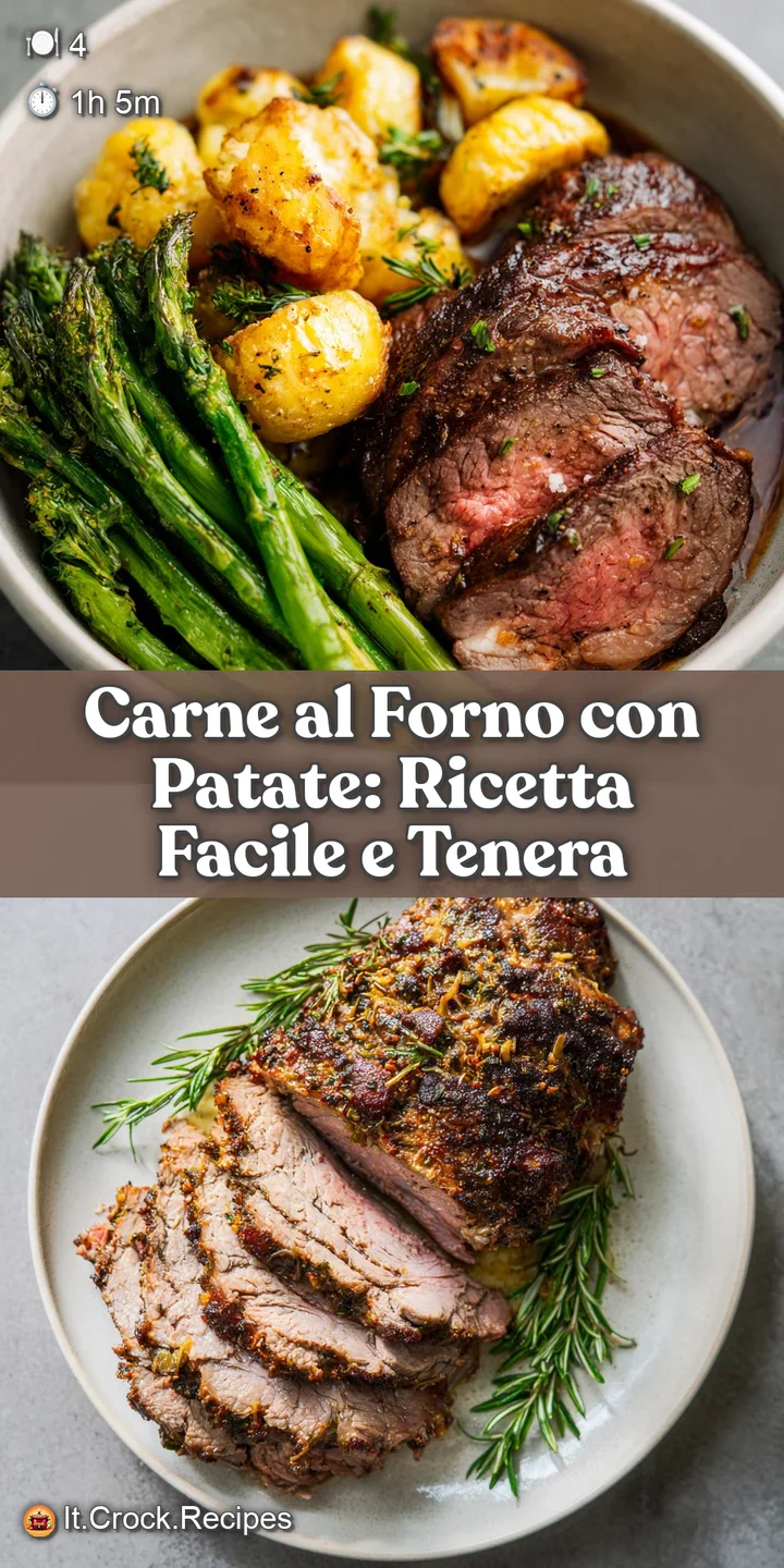 Appetizing close-up of glistening roasted meat and potatoes, showcasing their rich, browned surface and savory drippings.