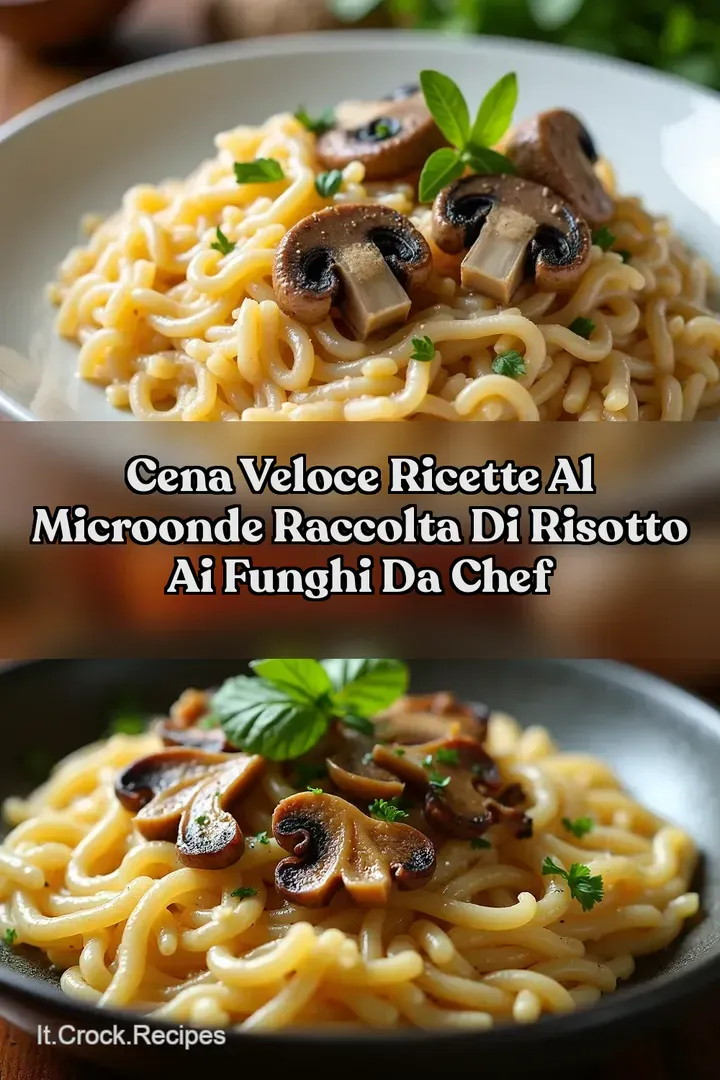 Cena Veloce Ricette al microonde raccolta di Risotto ai Funghi da Chef