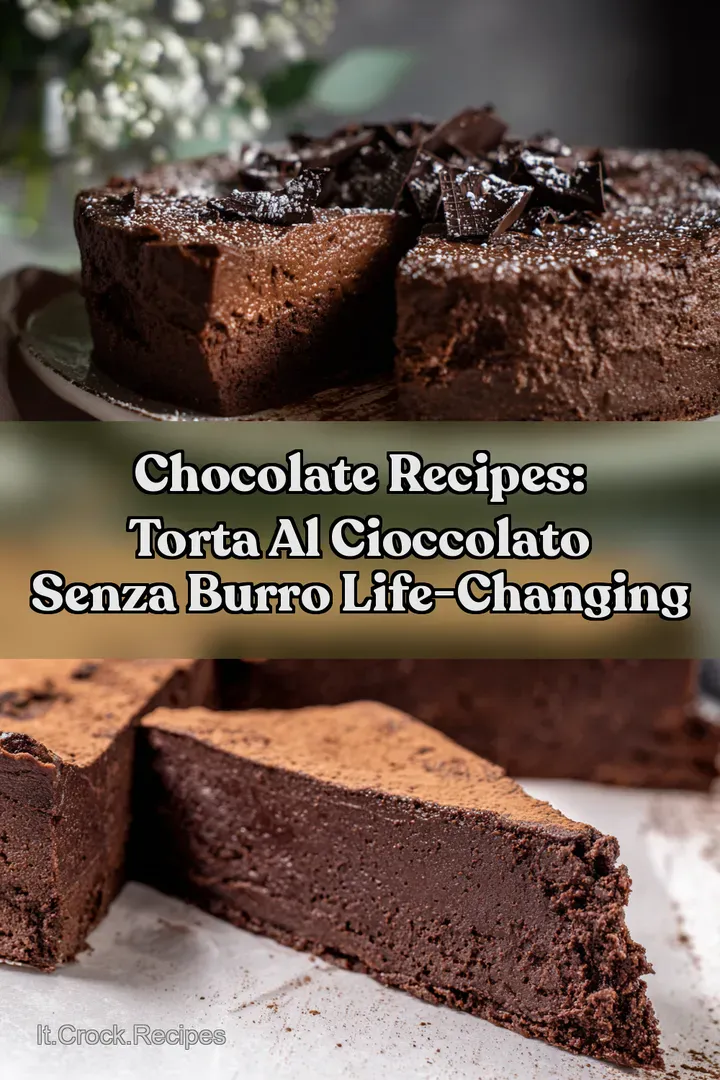 Chocolate Recipes: Torta al Cioccolato Senza Burro Life-Changing