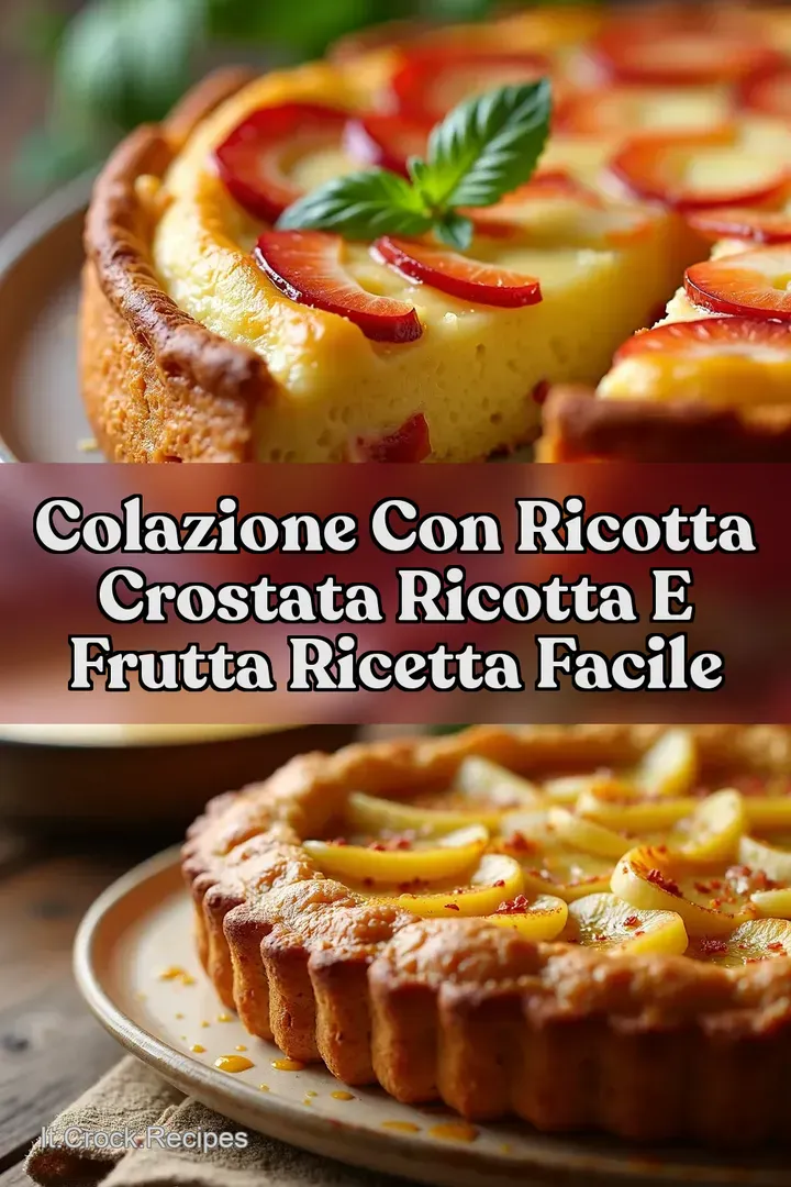 Colazione con Ricotta Crostata Ricotta e Frutta Ricetta Facile