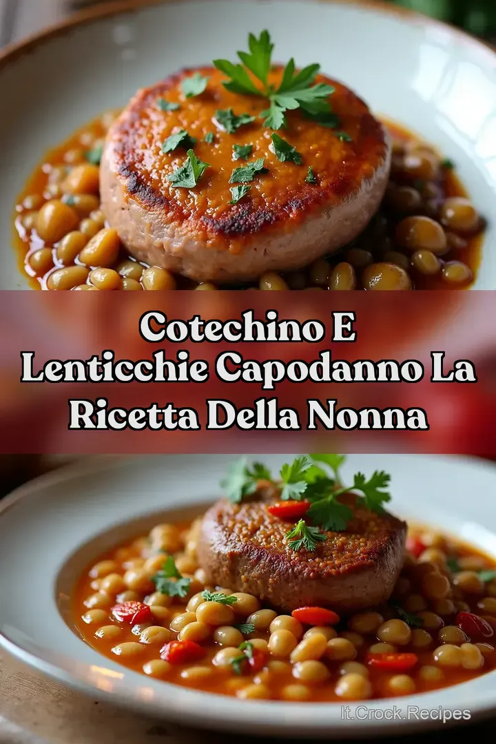 Cotechino e Lenticchie Capodanno La Ricetta Della Nonna