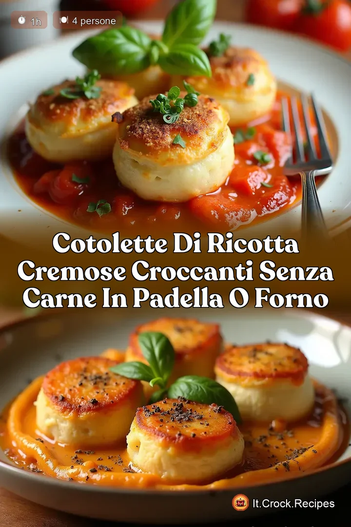 Cotolette di Ricotta Cremose Croccanti Senza Carne In Padella o Forno