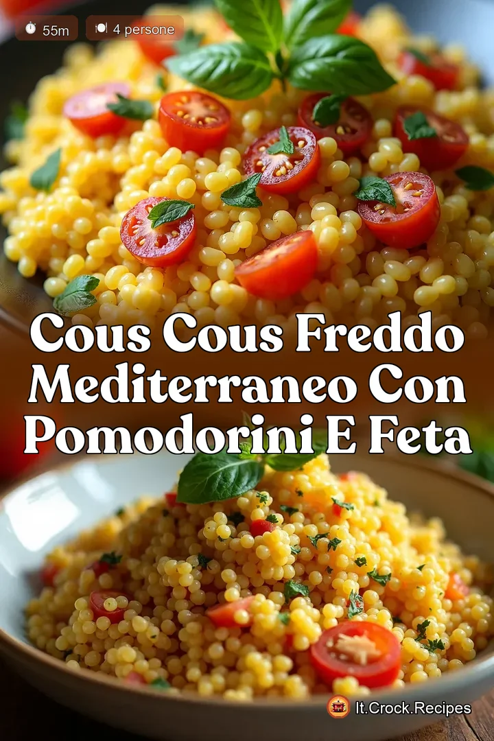 Cous Cous Freddo Mediterraneo con Pomodorini e Feta