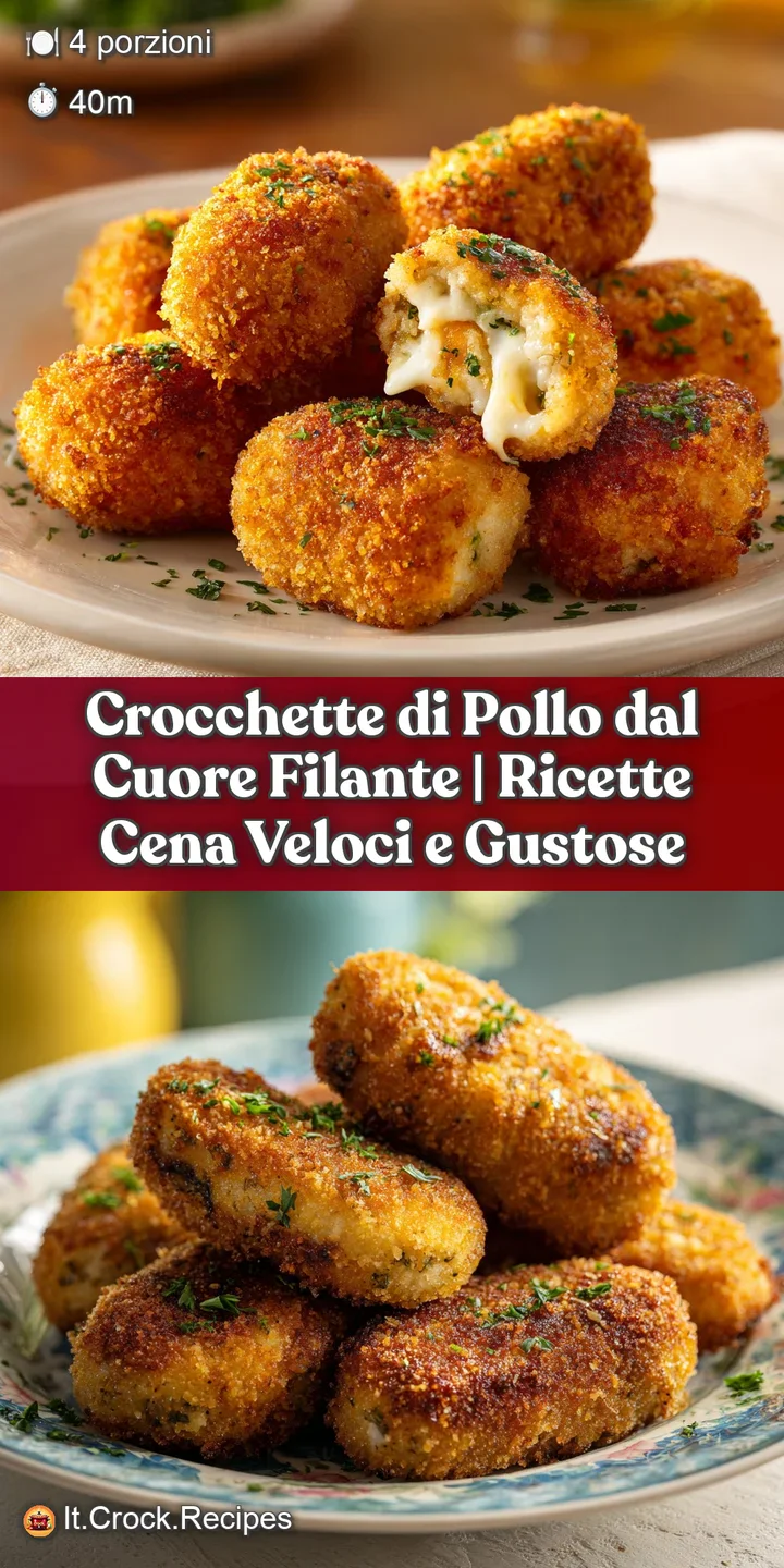 Close-up of a perfectly fried, golden-brown chicken croquette, revealing a rich, molten cheese interior.