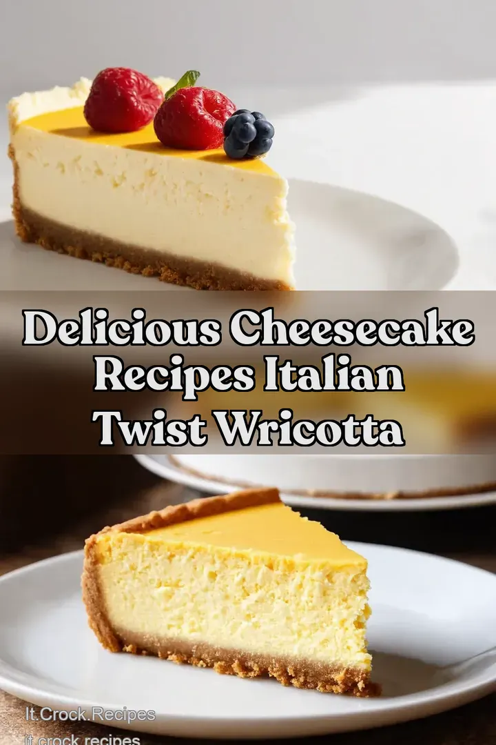 Delicious Cheesecake Recipes Italian Twist wRicotta