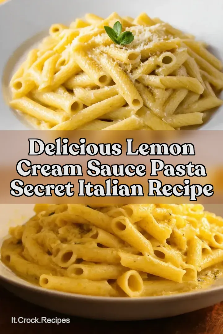 Delicious Lemon Cream Sauce Pasta Secret Italian Recipe