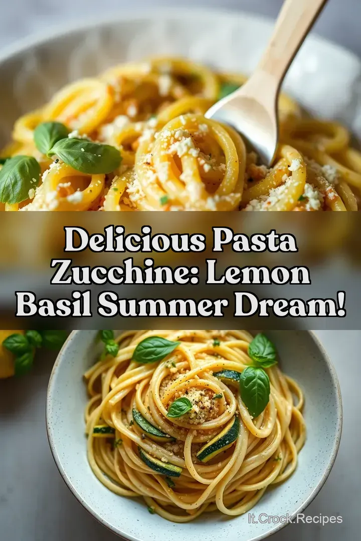 Delicious Pasta Zucchine: Lemon Basil Summer Dream!