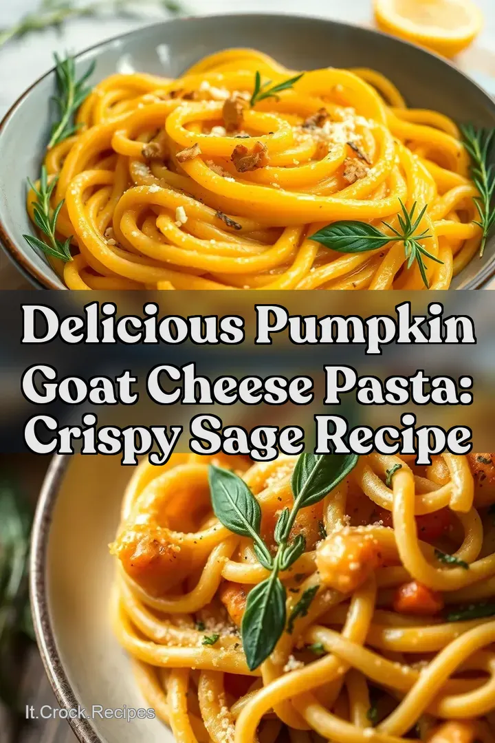 Delicious Pumpkin Goat Cheese Pasta: Crispy Sage Recipe