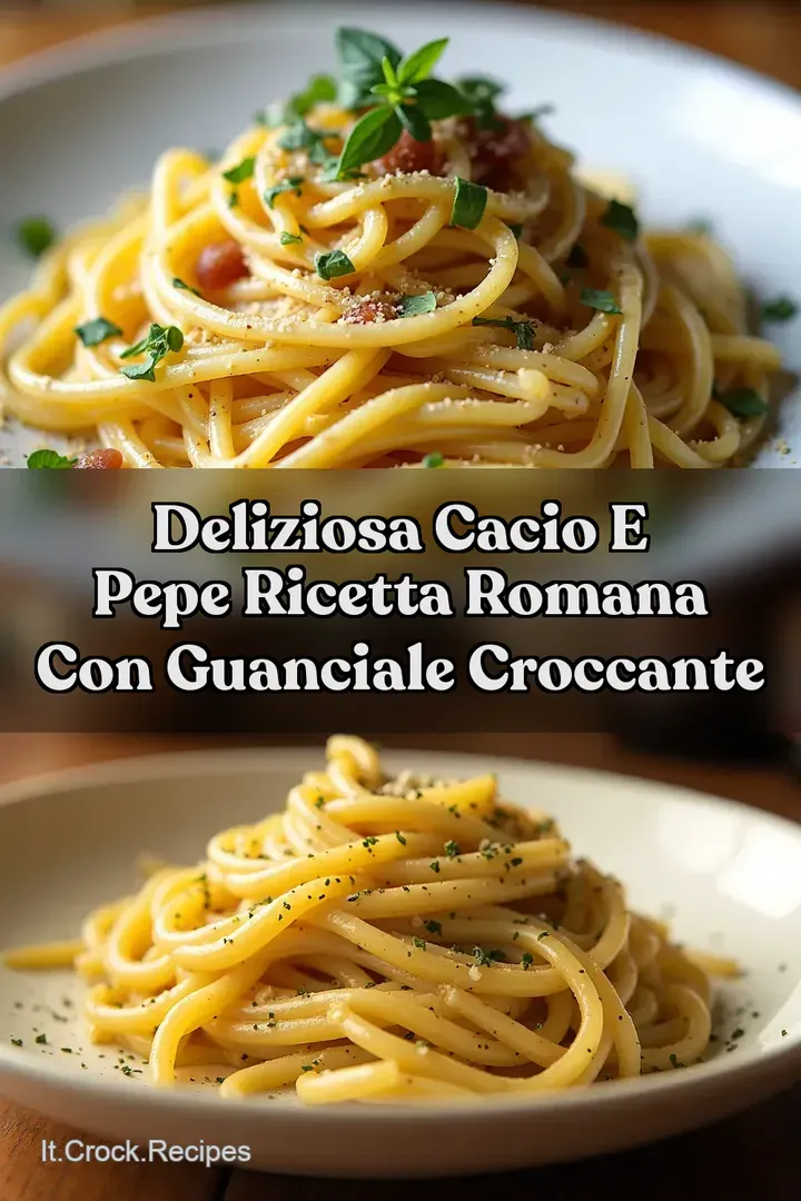 Deliziosa Cacio e Pepe Ricetta Romana con Guanciale Croccante