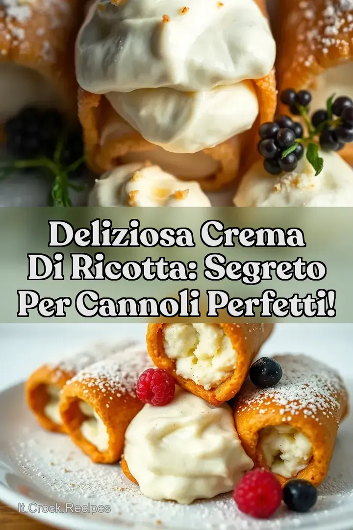 Deliziosa Crema di Ricotta: Segreto per Cannoli Perfetti!