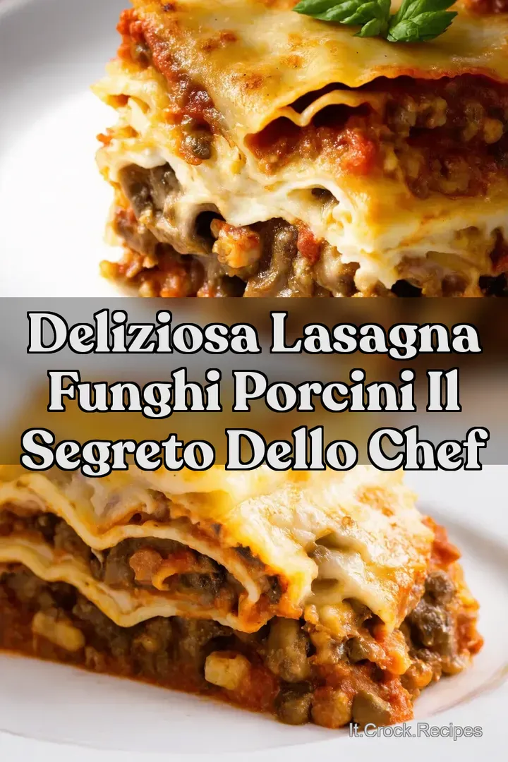 Deliziosa Lasagna Funghi Porcini Il Segreto dello Chef